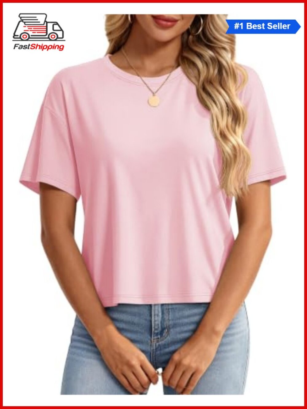 ✨ YUCOLEN Women's Crop Top Cotton Loose Basic T-Shirt